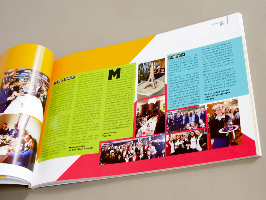 Bold and bright yearbook