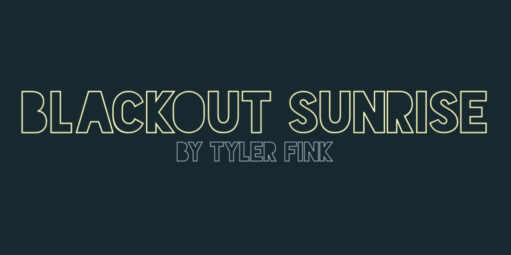 blackout sunrise fonts