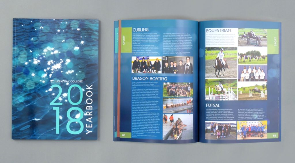blue and green colour combination in yearbook