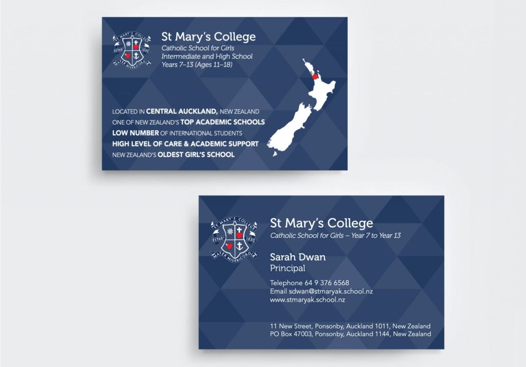 St Mary's College School Business Cards