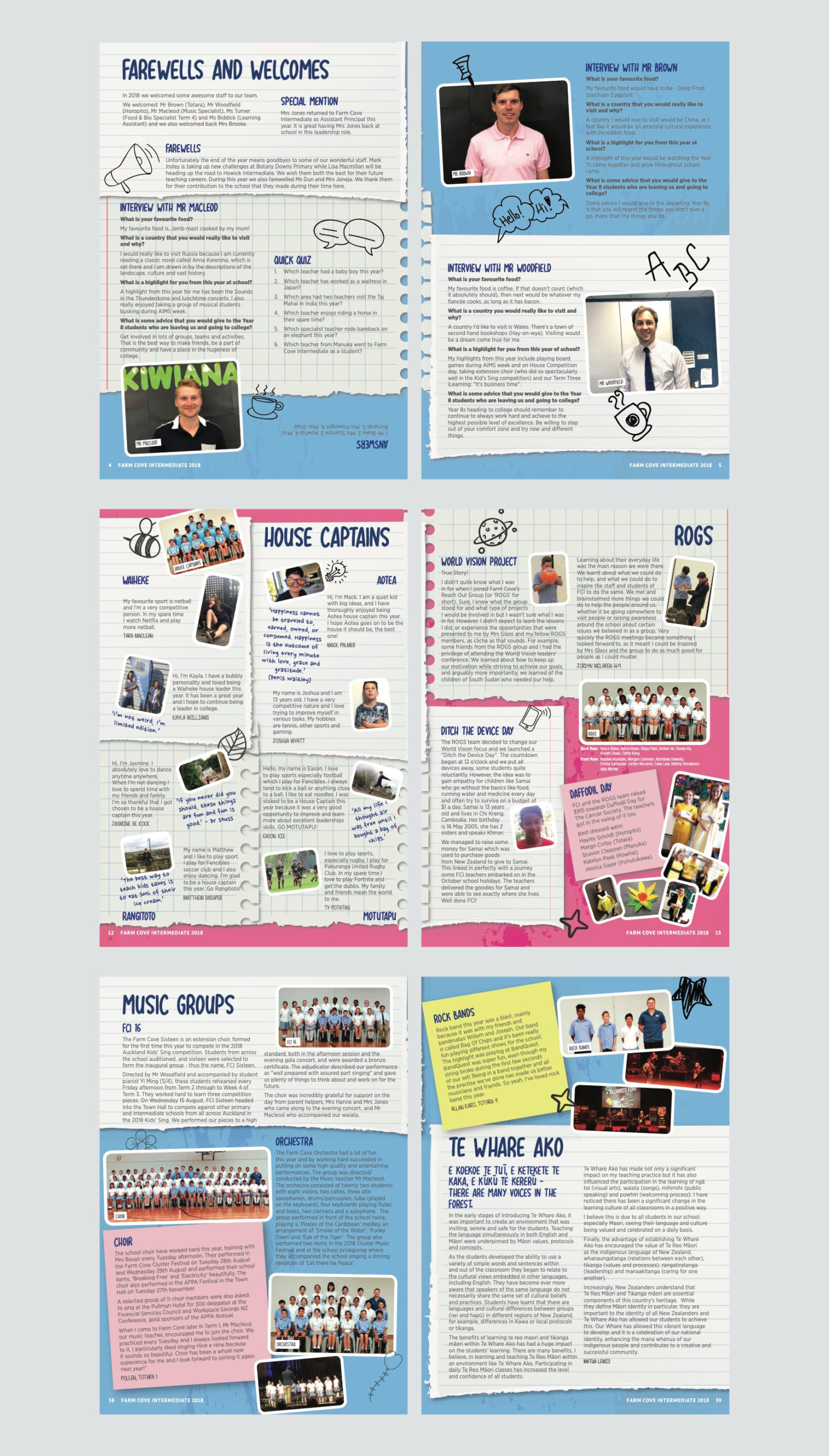 School Yearbook Page Design