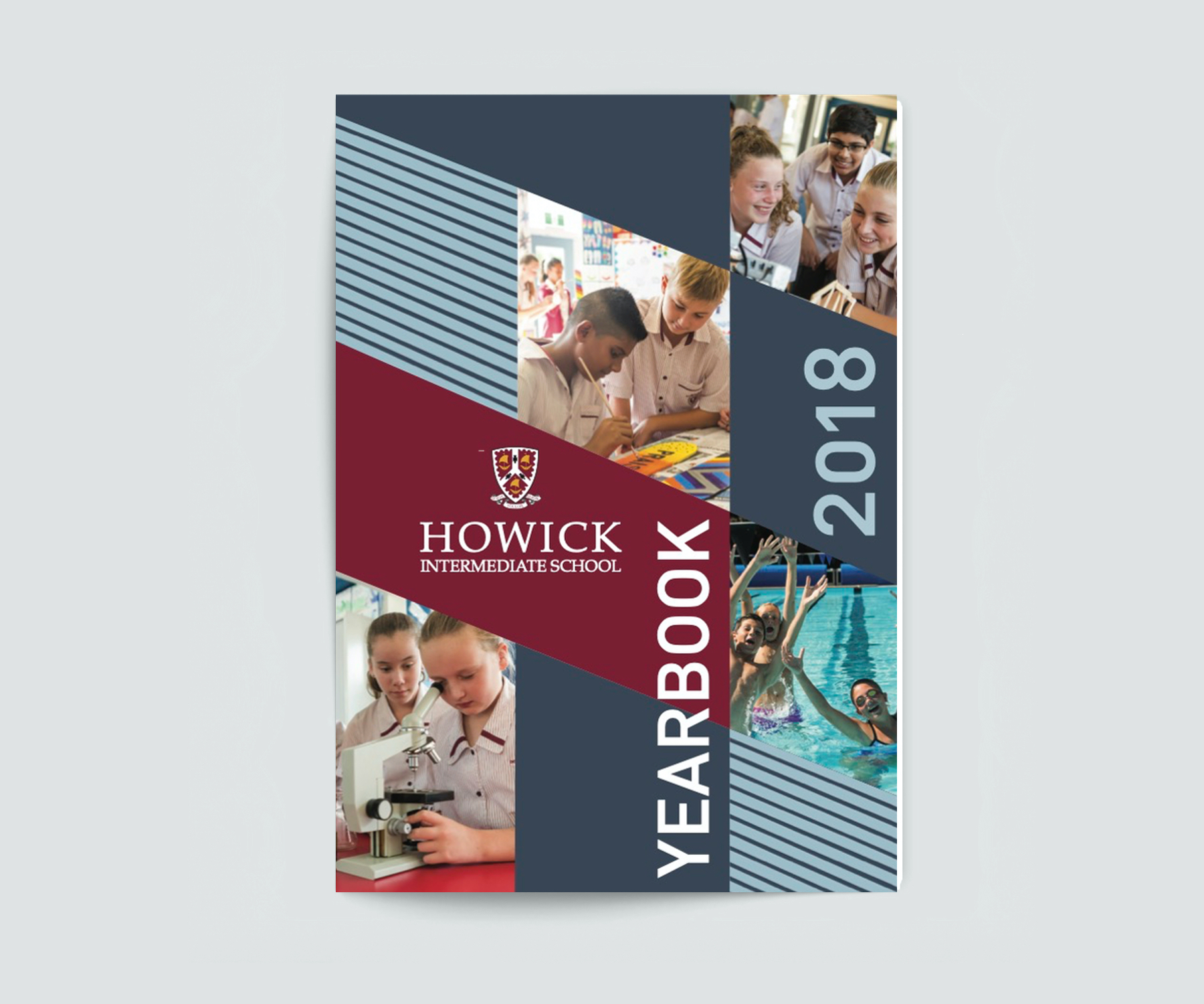 Howick Intermediate School Yearbook Cover Design