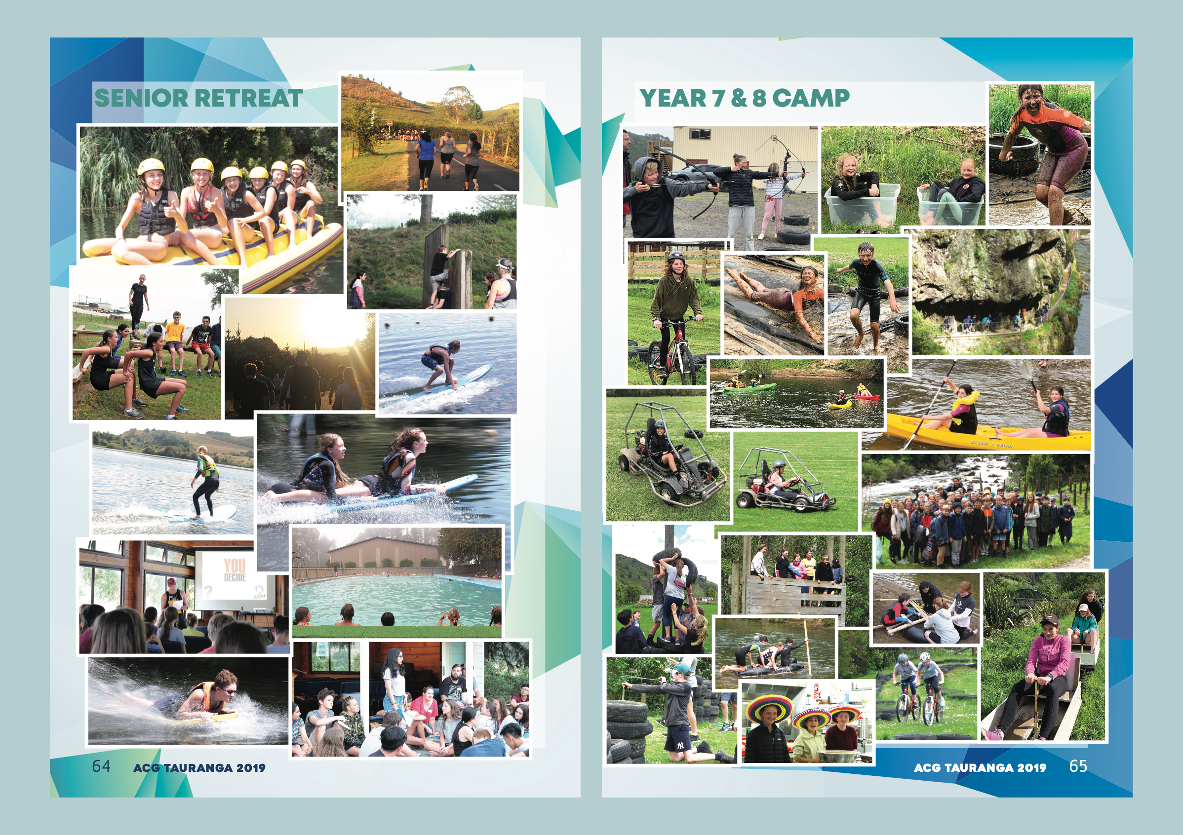 ACG Tauranga School Yearbook Page Layout