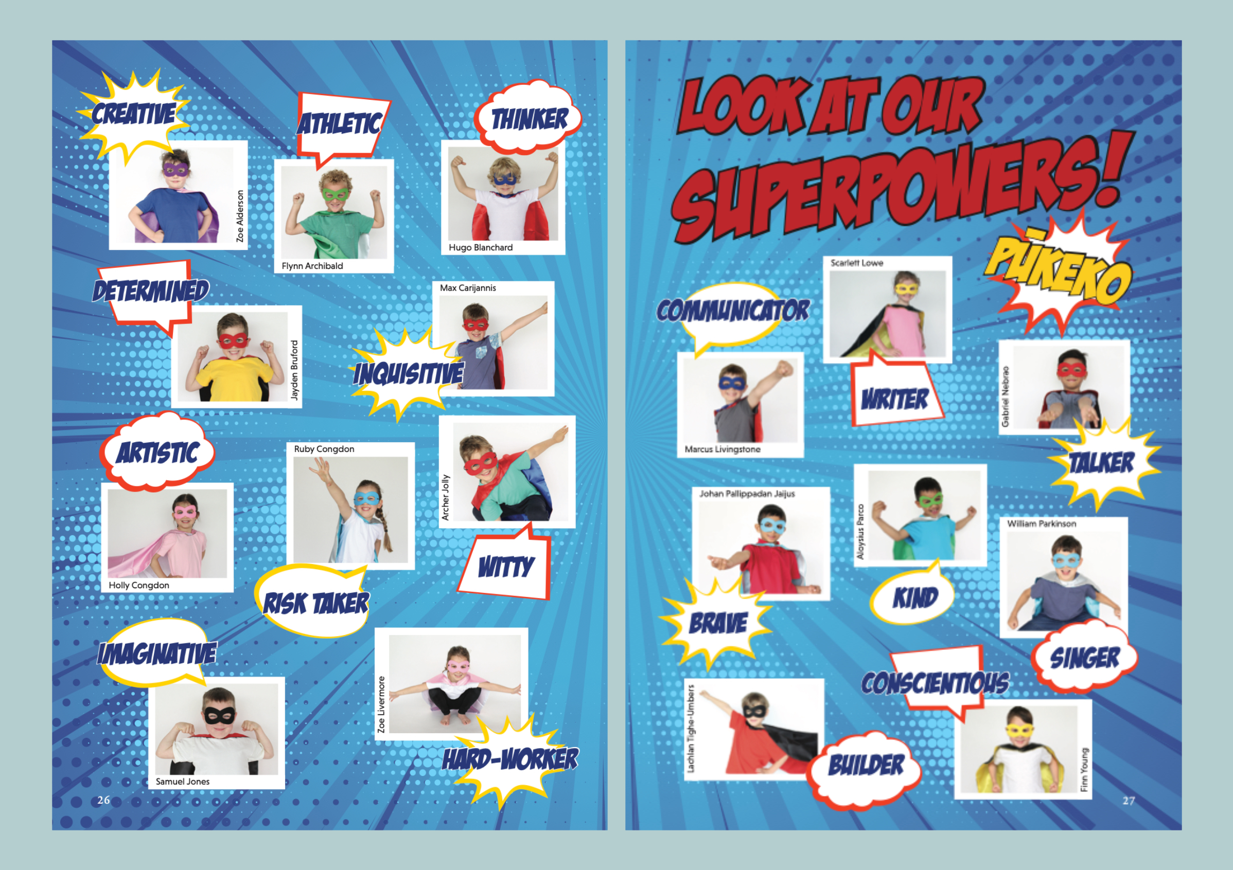 Superpower superhero class photos