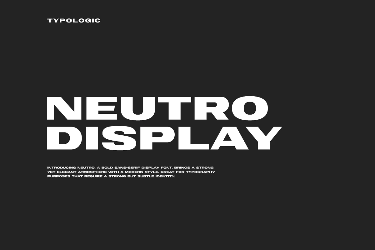 Neutro Display Font type trends