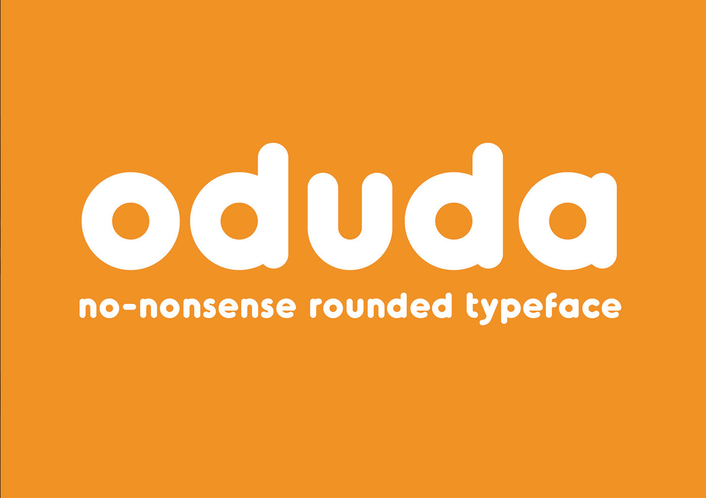 Oduda rounded typeface