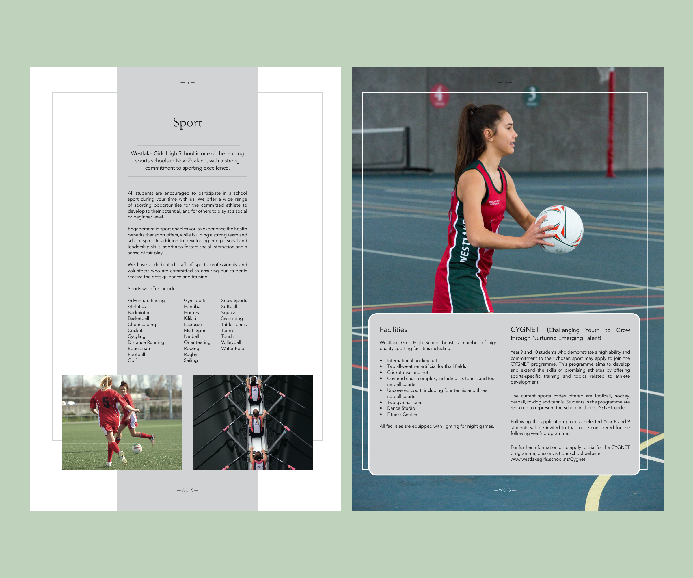 Sport page design photography
