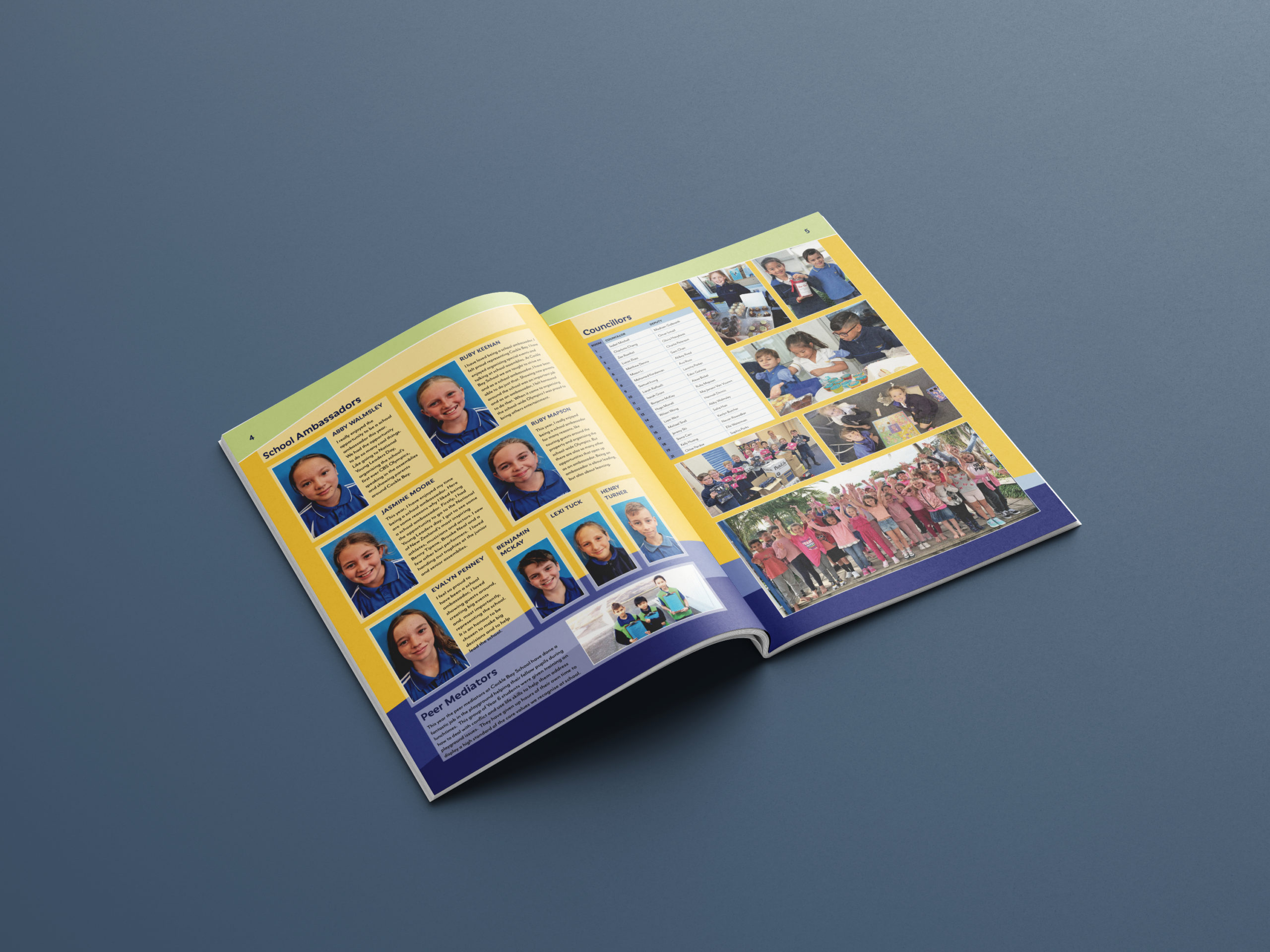 School prefects yearbook pages