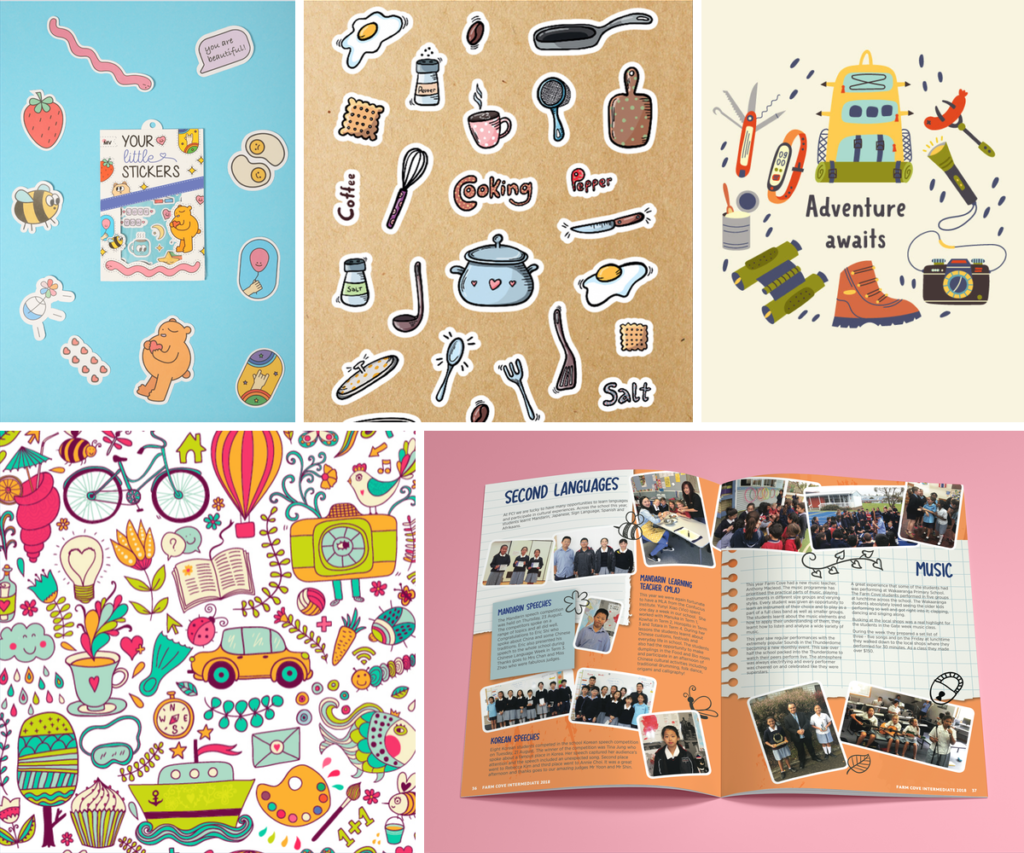 2023 Graphic Design Trends For Yearbooks Spacific Creative Doodles 1024x853