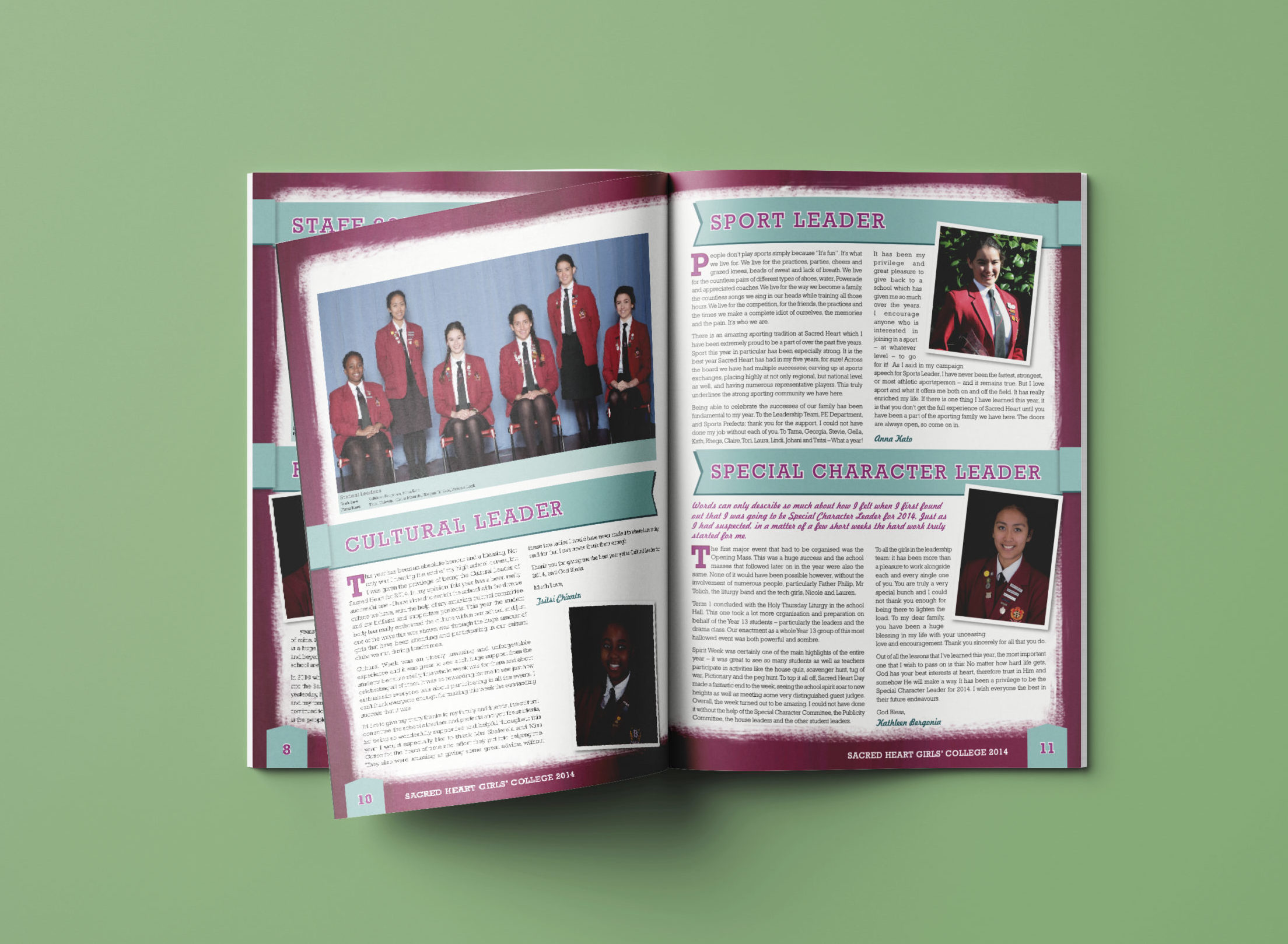 School book page design layout