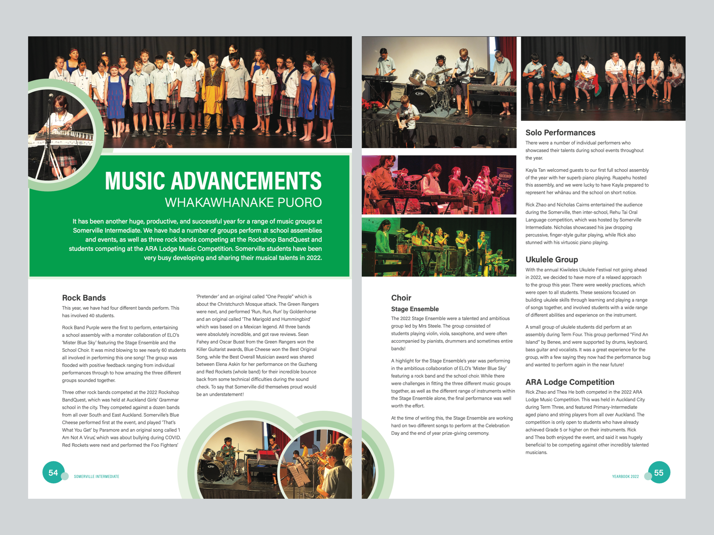 music pages 2022 yearbook designs