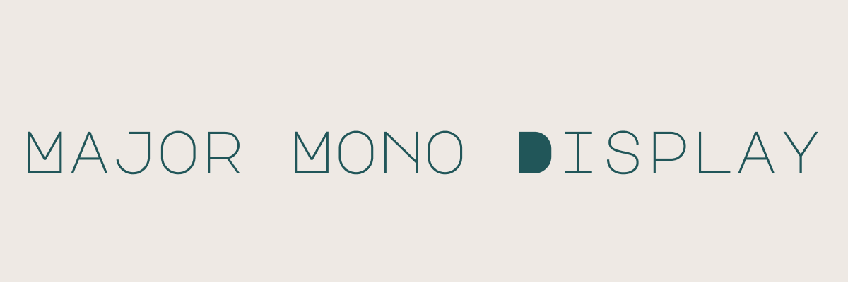 Mono style display font