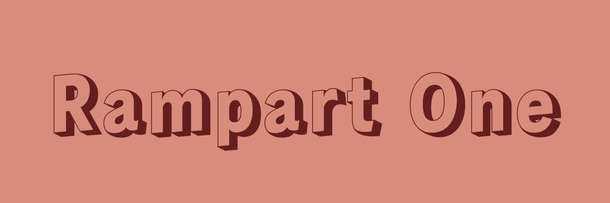 Rampart One free font