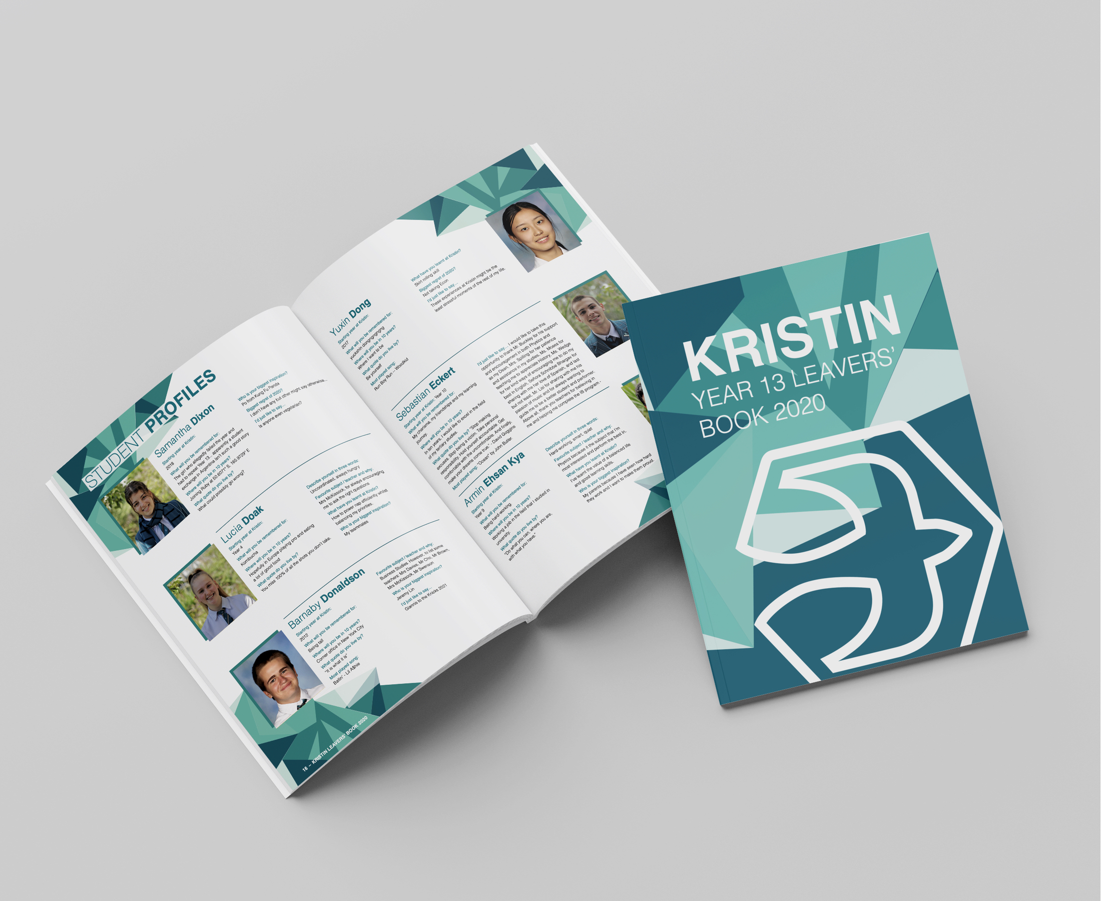 Kristin School leavers book design